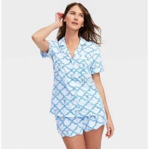 Women's Geo Trellis Short Sleeves & Shorts Pajama Set Roller Rabbit x Target - S